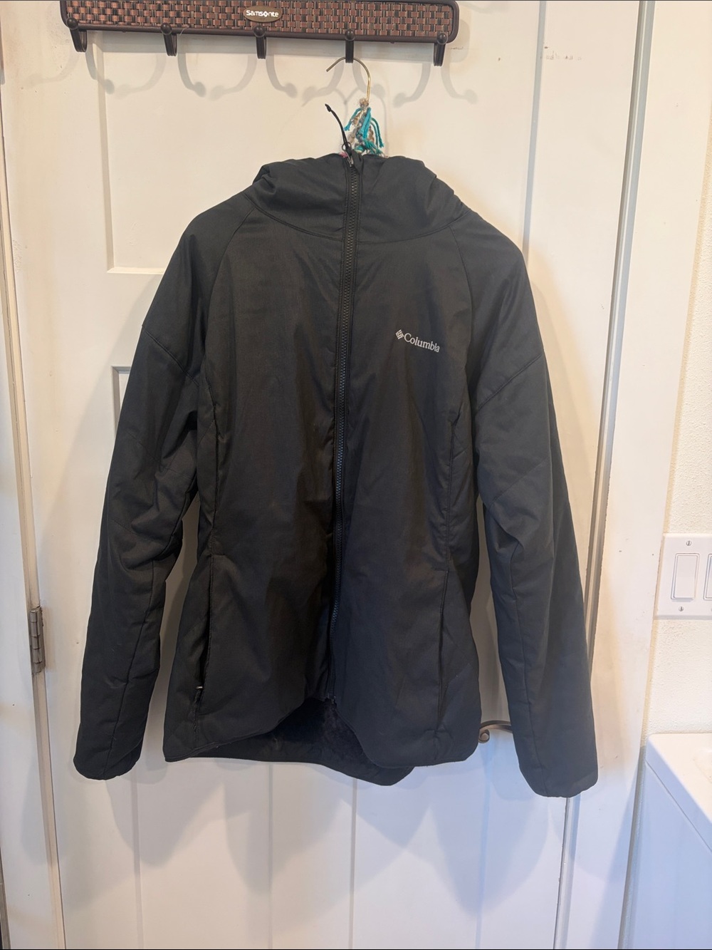 Columbia Black Hooded Softshell Jacket